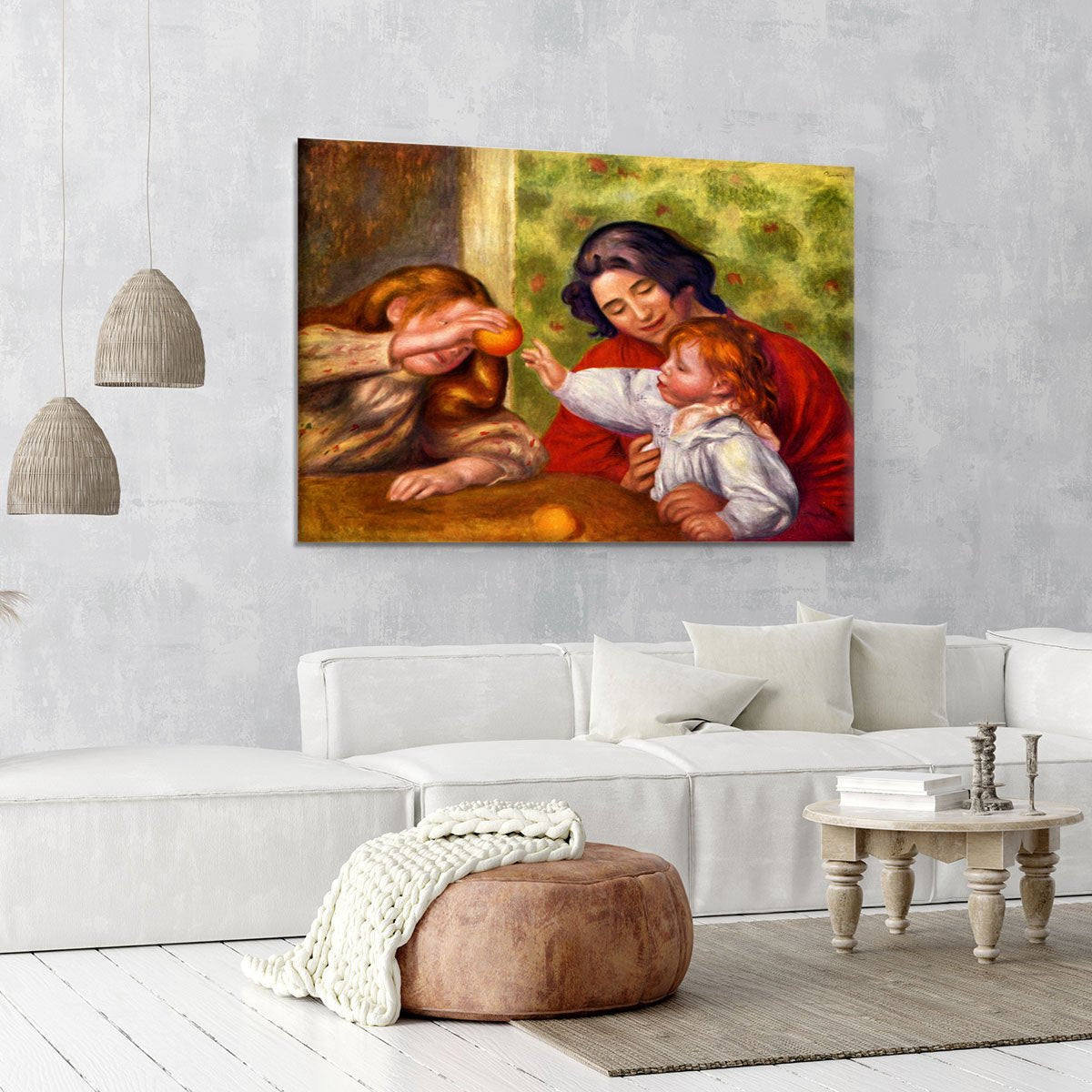 Gabrielle Jean and a girl by Renoir Canvas Print or Poster