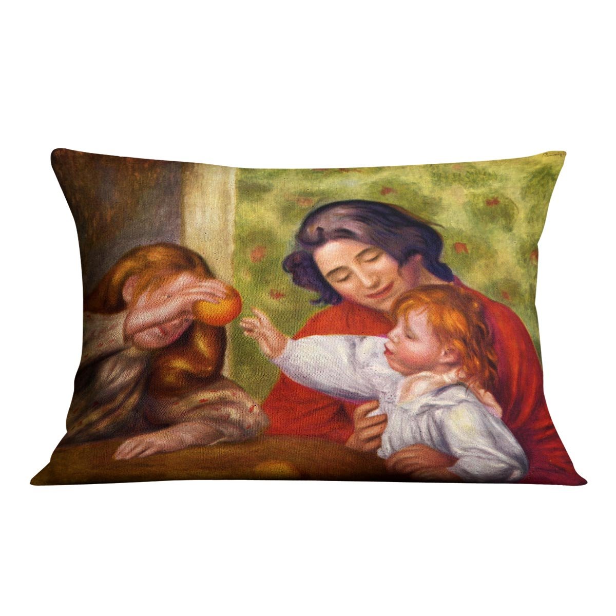 Gabrielle Jean and a girl by Renoir Throw Pillow