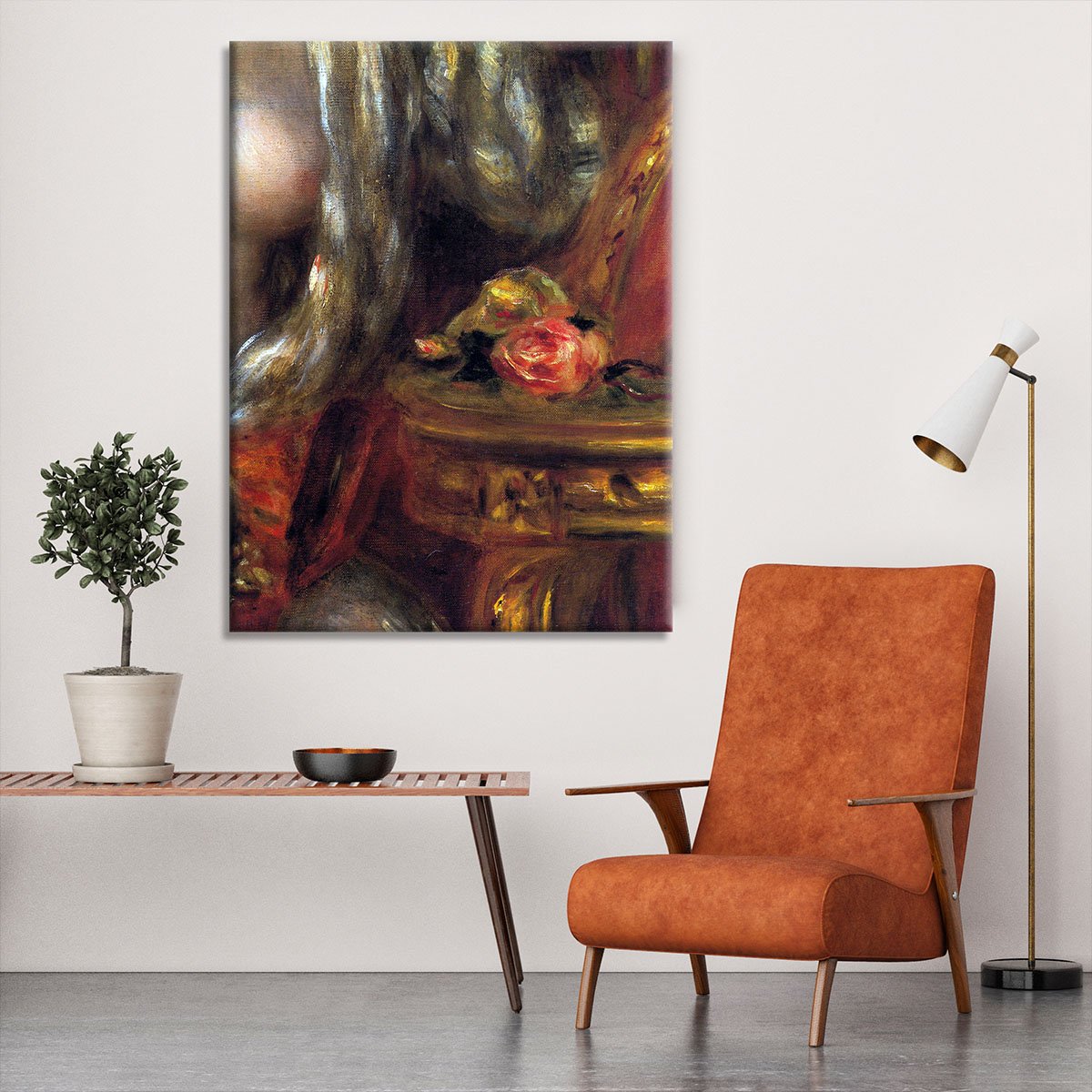Gabrielle with jewels detail by Renoir Canvas Print or Poster