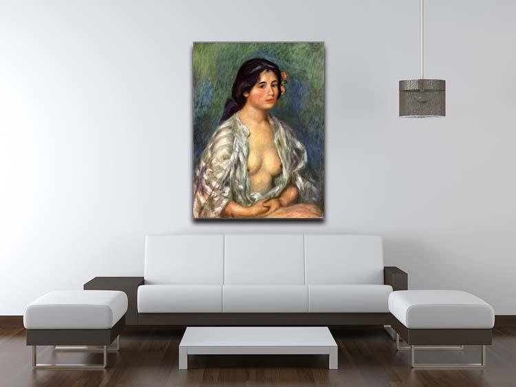 Gabrielle with open blouse by Renoir Canvas Print or Poster - Canvas Art Rocks - 4