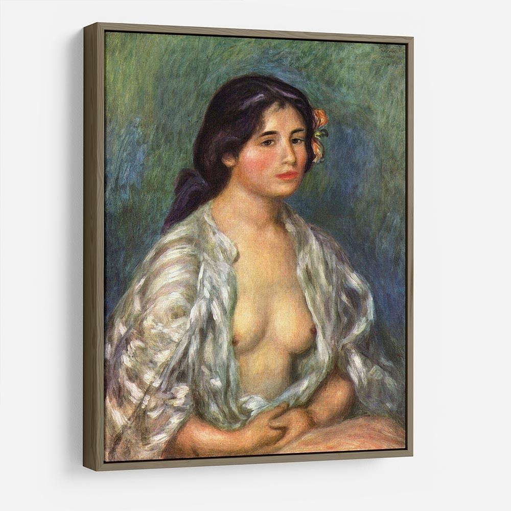 Gabrielle with open blouse by Renoir HD Metal Print