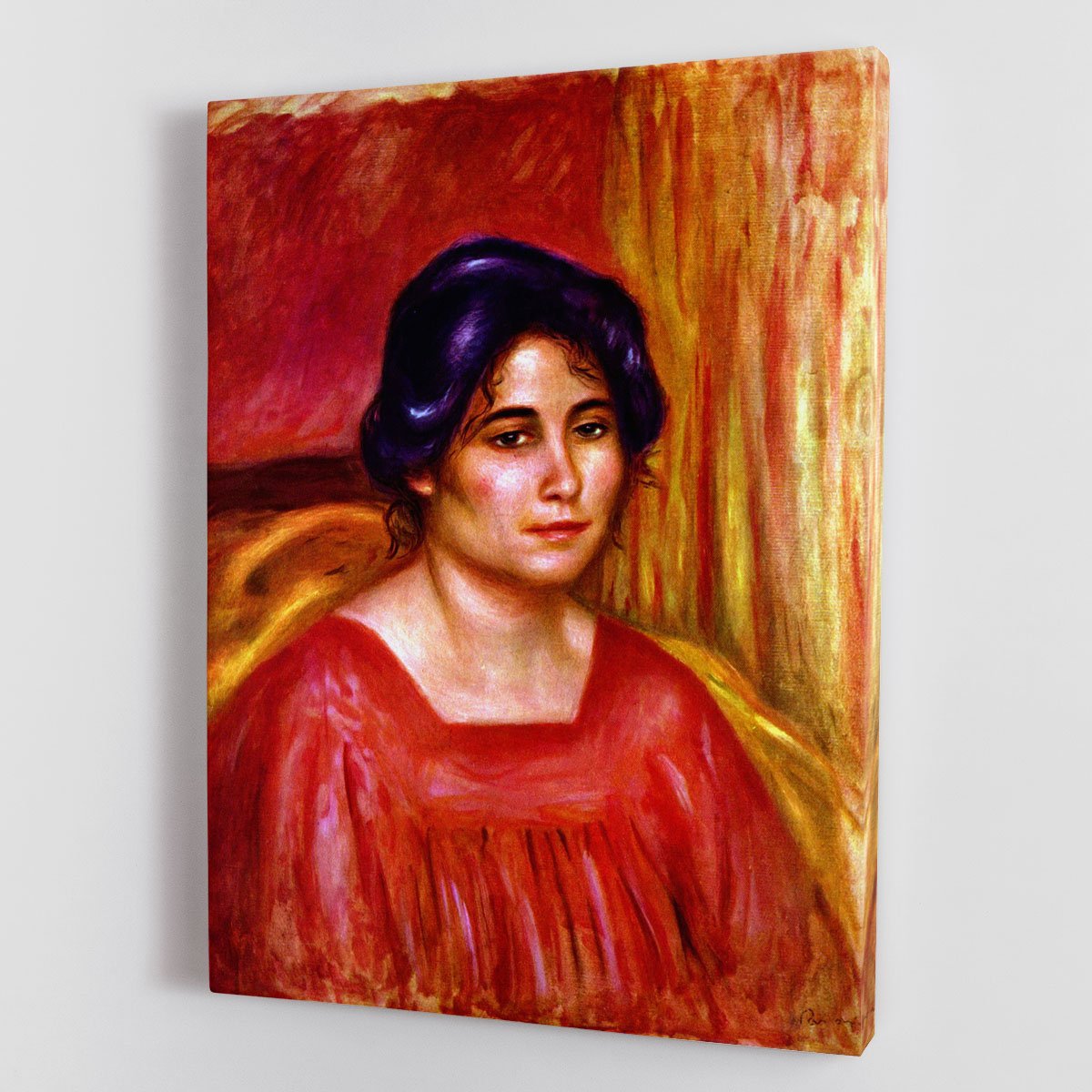 Gabrielle with red blouse by Renoir Canvas Print or Poster