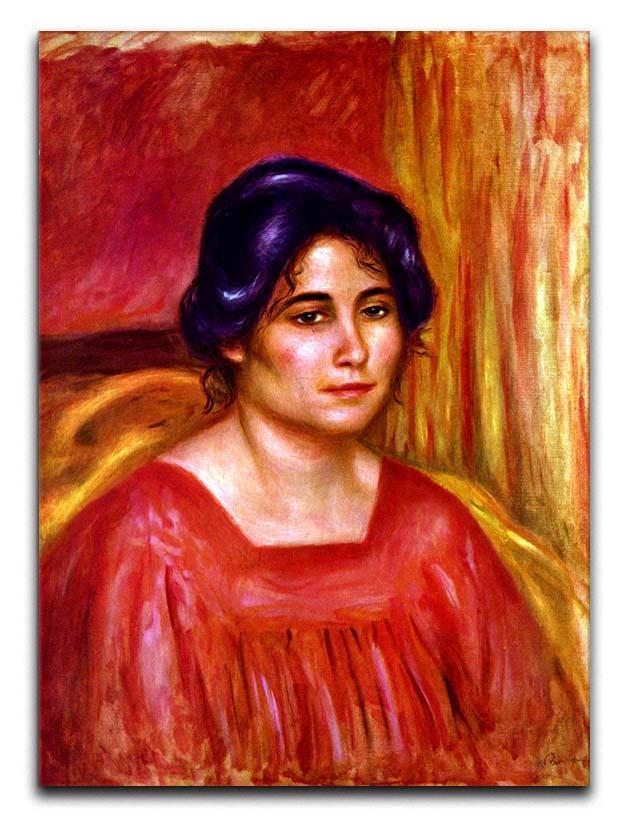 Gabrielle with red blouse by Renoir Canvas Print or Poster  - Canvas Art Rocks - 1