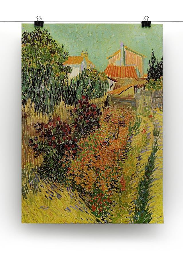 Garden Behind a House by Van Gogh Canvas Print & Poster - Canvas Art Rocks - 2
