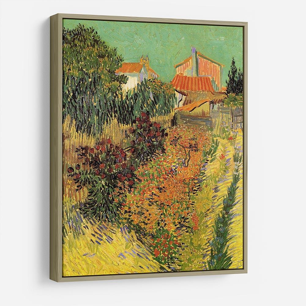 Garden Behind a House by Van Gogh HD Metal Print
