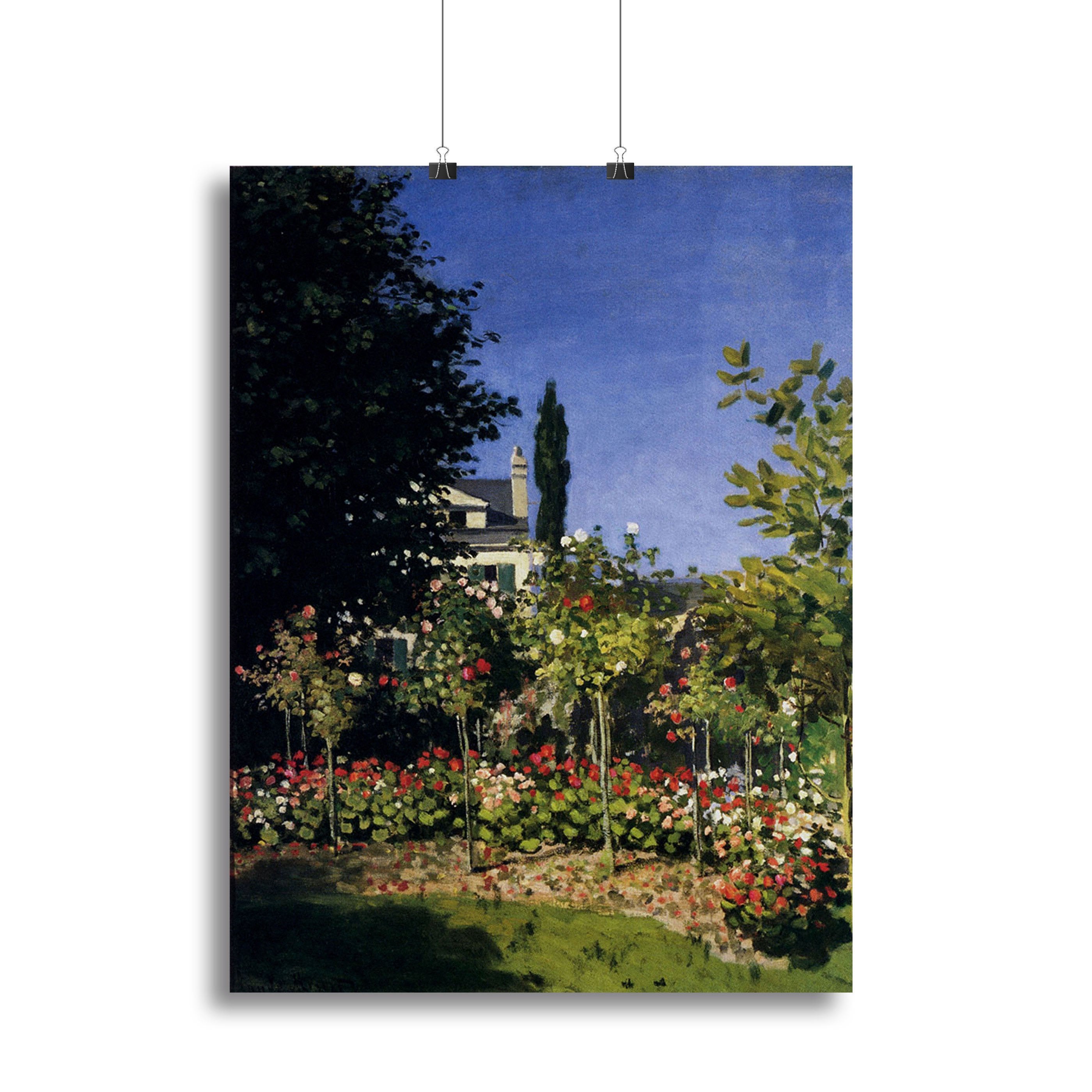 Garden In Flower At Sainte Adresse by Monet Canvas Print or Poster