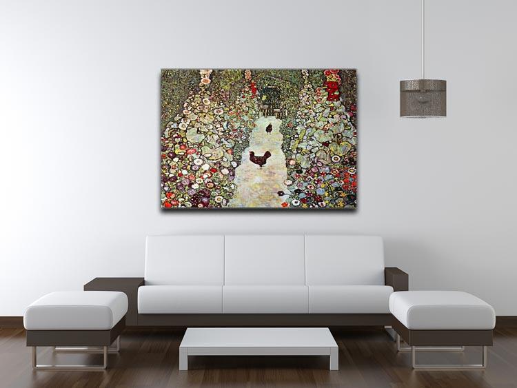 Garden Path with Chickens by Klimt Canvas Print or Poster - Canvas Art Rocks - 4