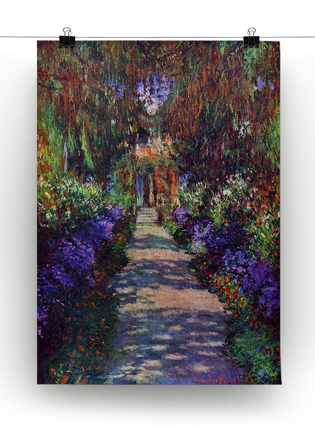Garden at Giverny by Monet Canvas Print & Poster - Canvas Art Rocks - 2
