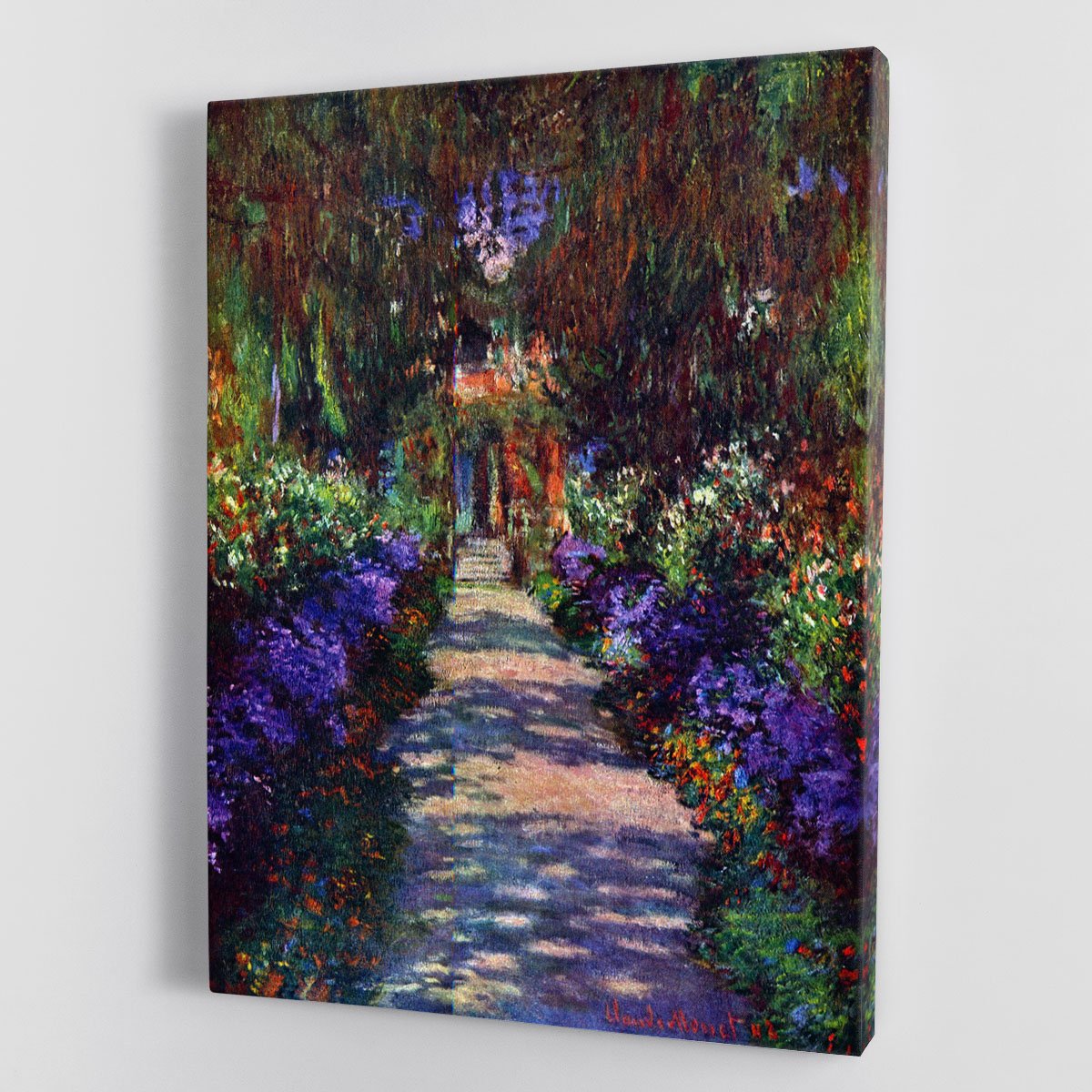 Garden at Giverny by Monet Canvas Print or Poster