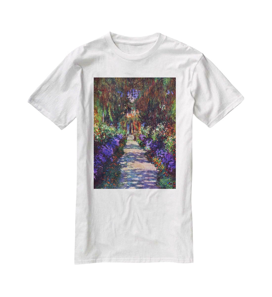 Garden at Giverny by Monet T-Shirt - Canvas Art Rocks - 5