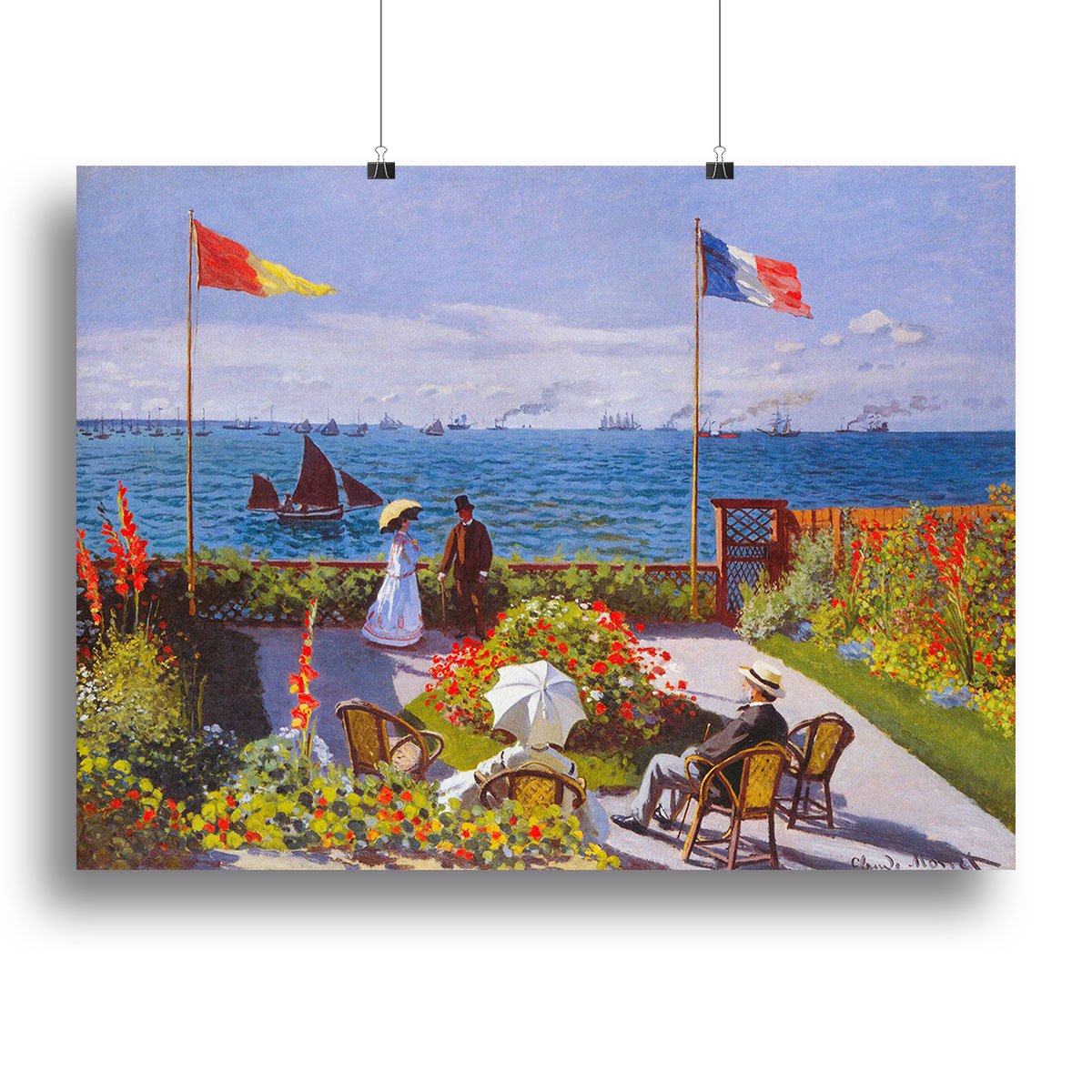 Garden at Sainte Adresse 2 by Monet Canvas Print or Poster
