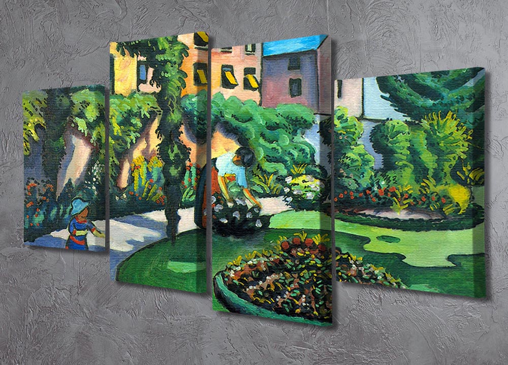 Garden image by Macke 4 Split Panel Canvas - Canvas Art Rocks - 2