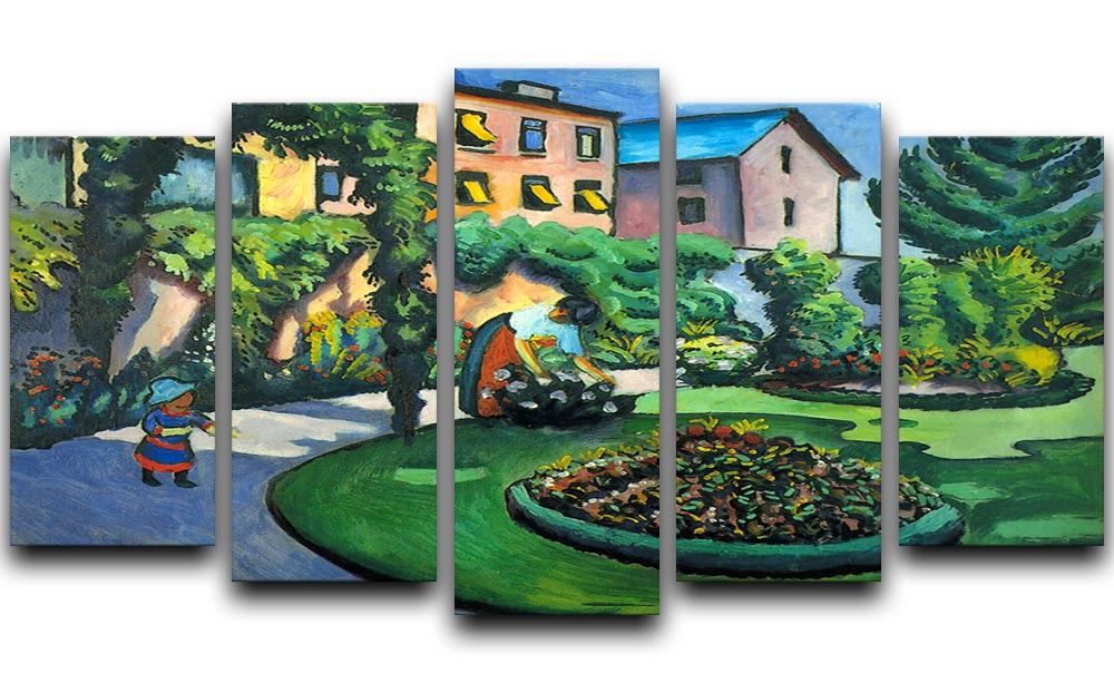Garden image by Macke 5 Split Panel Canvas - Canvas Art Rocks - 1