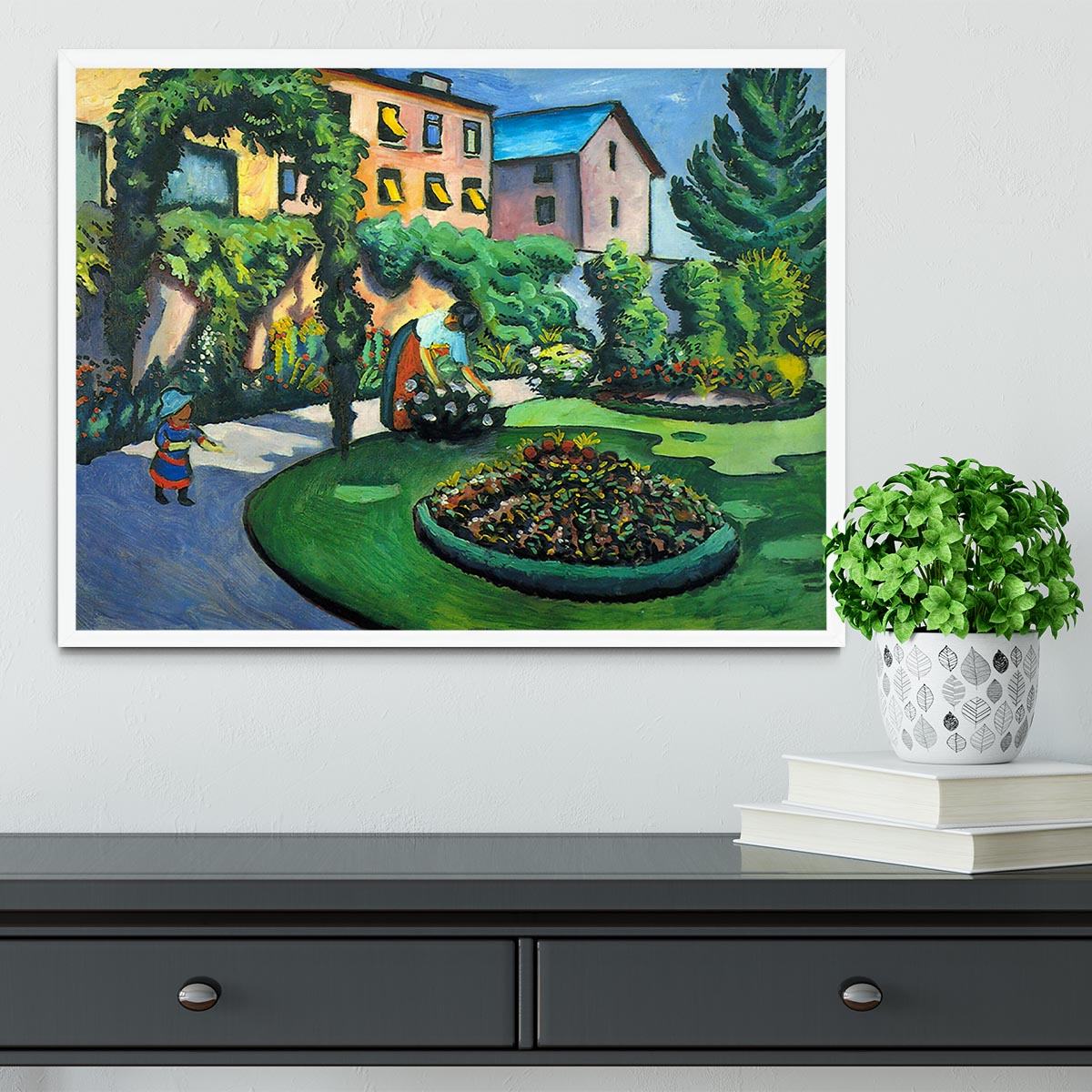 Garden image by Macke Framed Print - Canvas Art Rocks -6