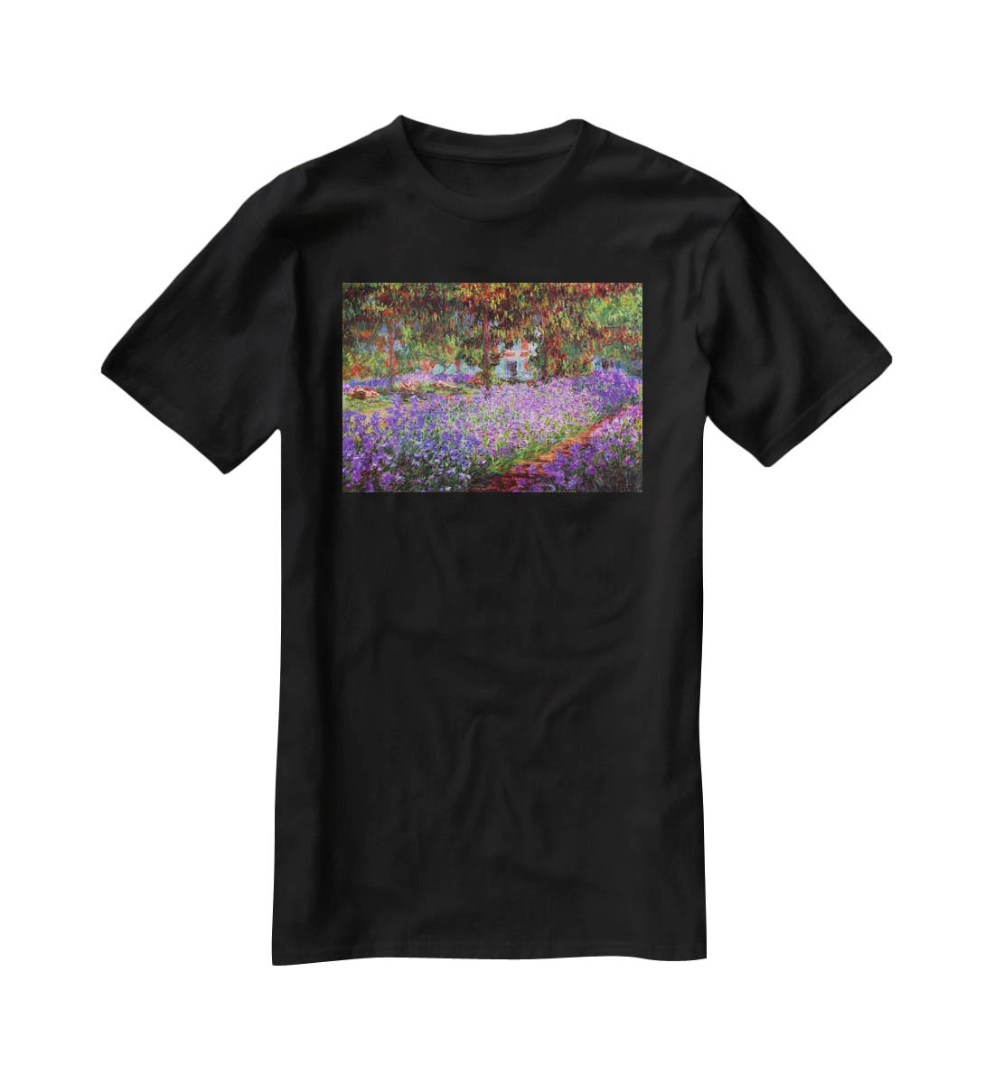 Garden in Giverny by Monet T-Shirt - Canvas Art Rocks - 1
