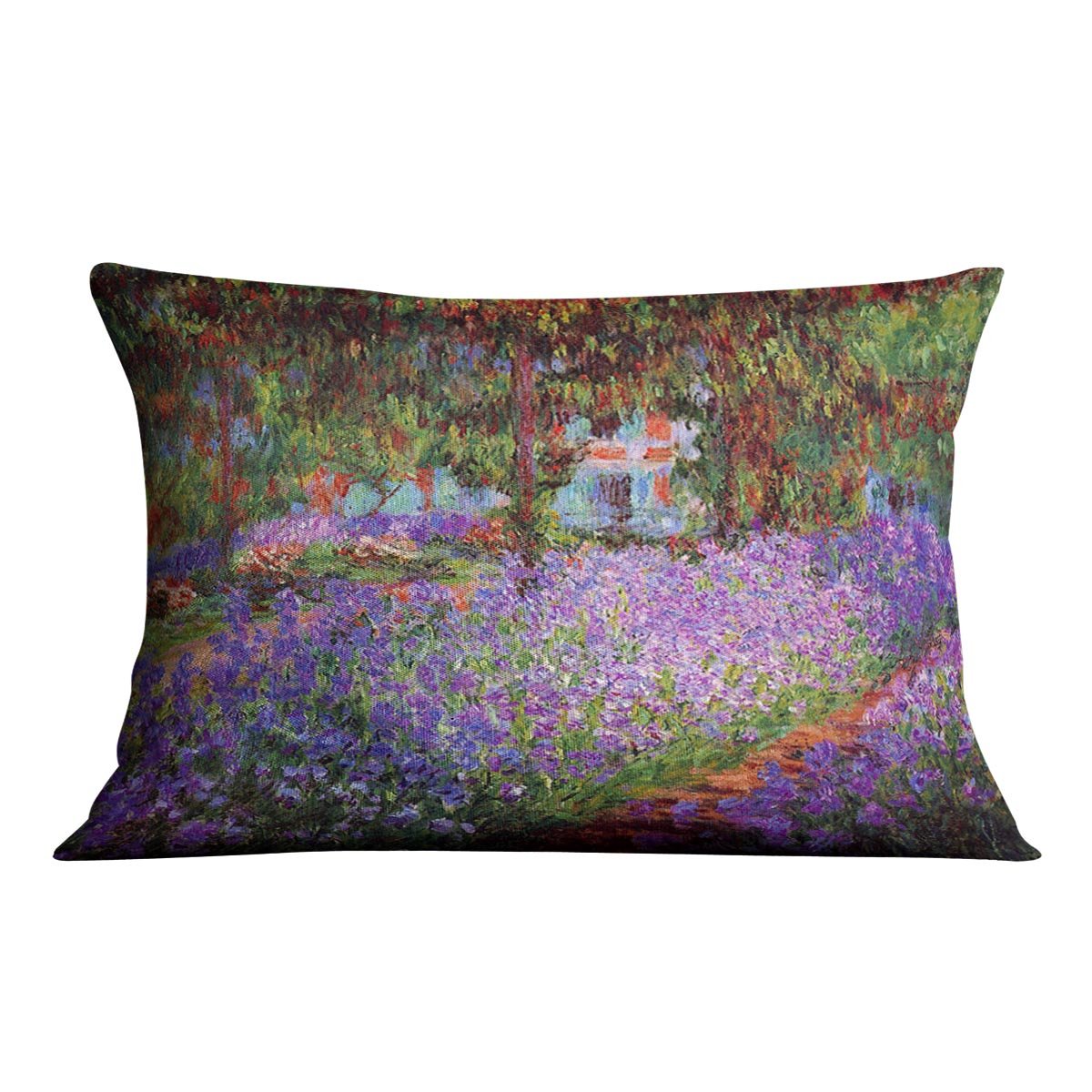 Garden in Giverny by Monet Throw Pillow