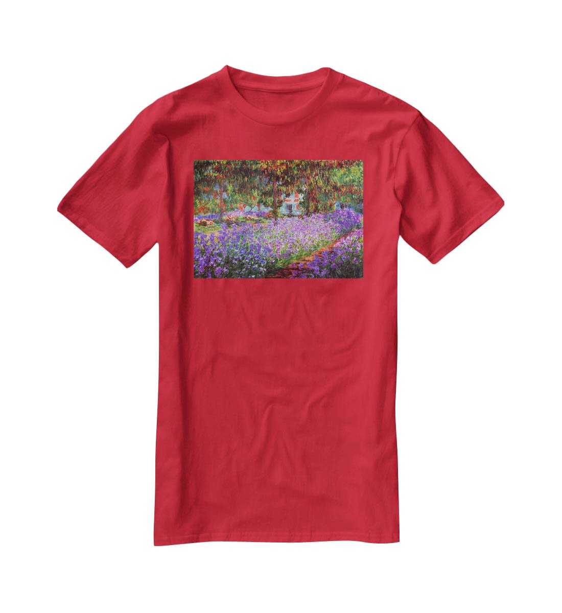 Garden in Giverny by Monet T-Shirt - Canvas Art Rocks - 4