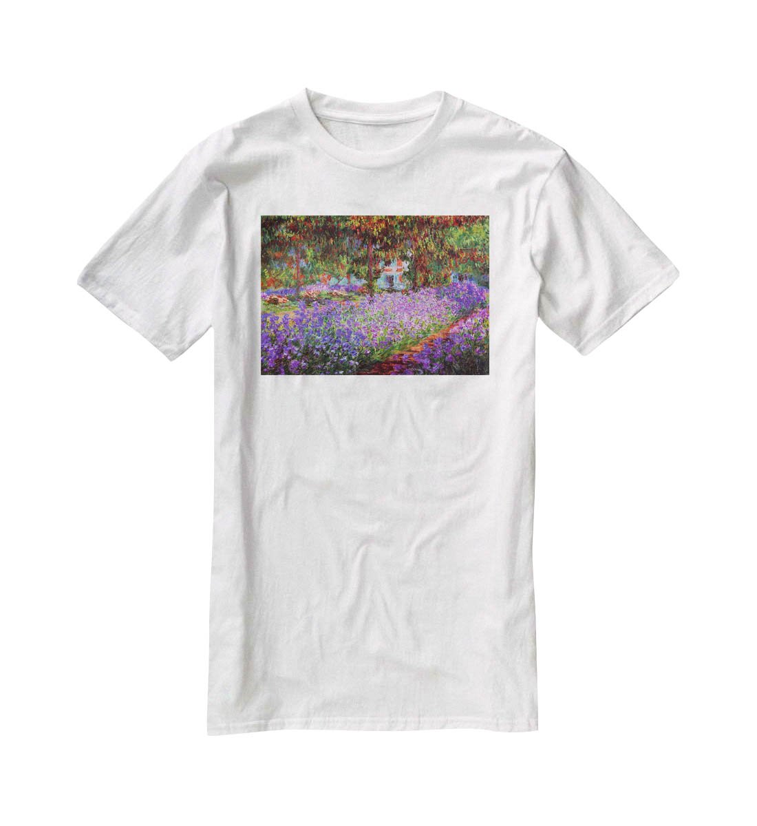 Garden in Giverny by Monet T-Shirt - Canvas Art Rocks - 5
