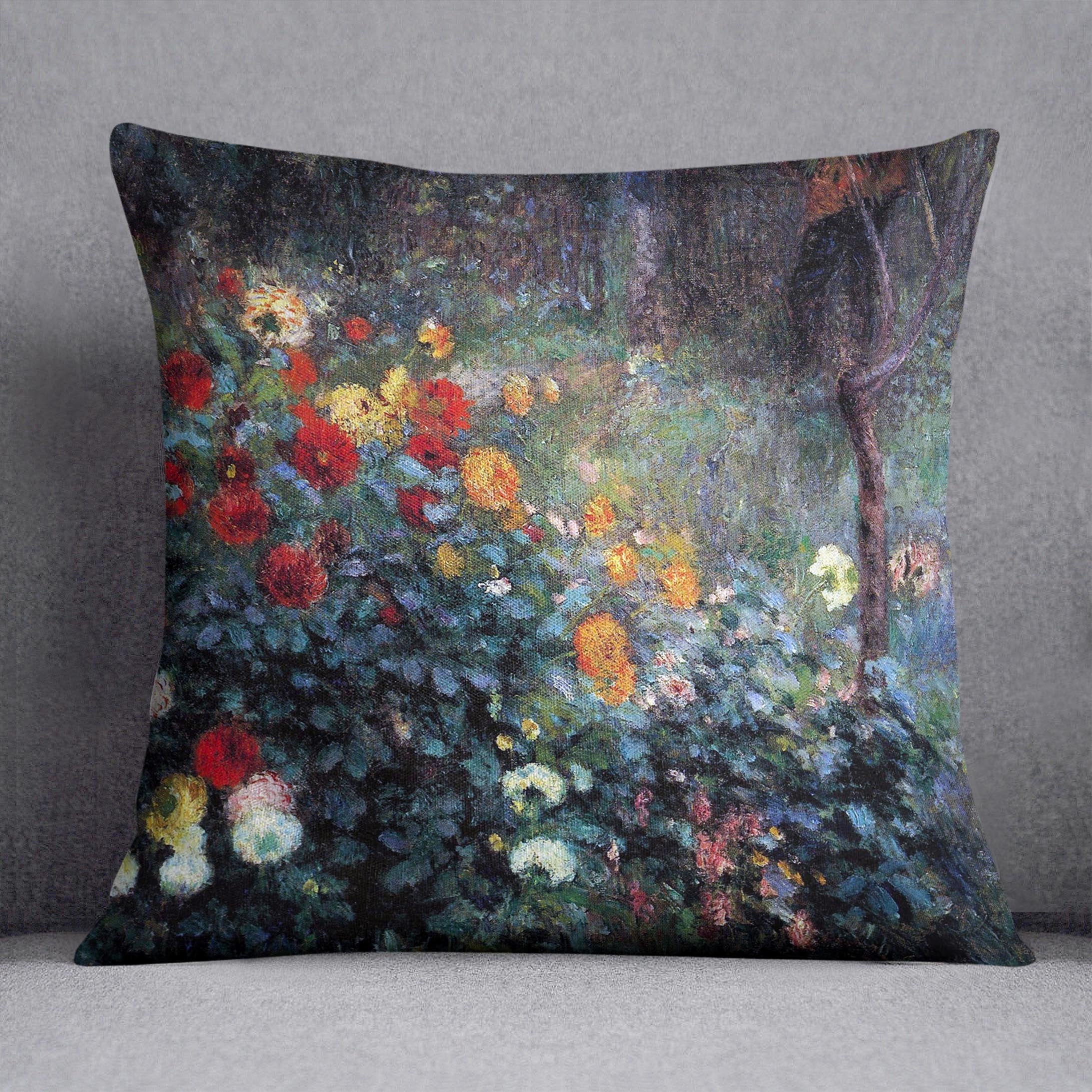 Garden in the street Cortot Montmartre by Renoir Throw Pillow
