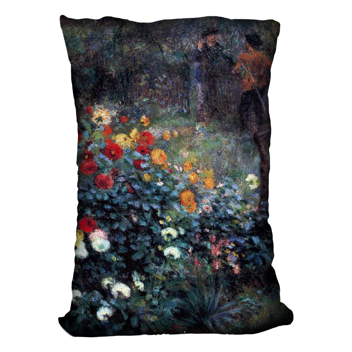 Garden in the street Cortot Montmartre by Renoir Throw Pillow
