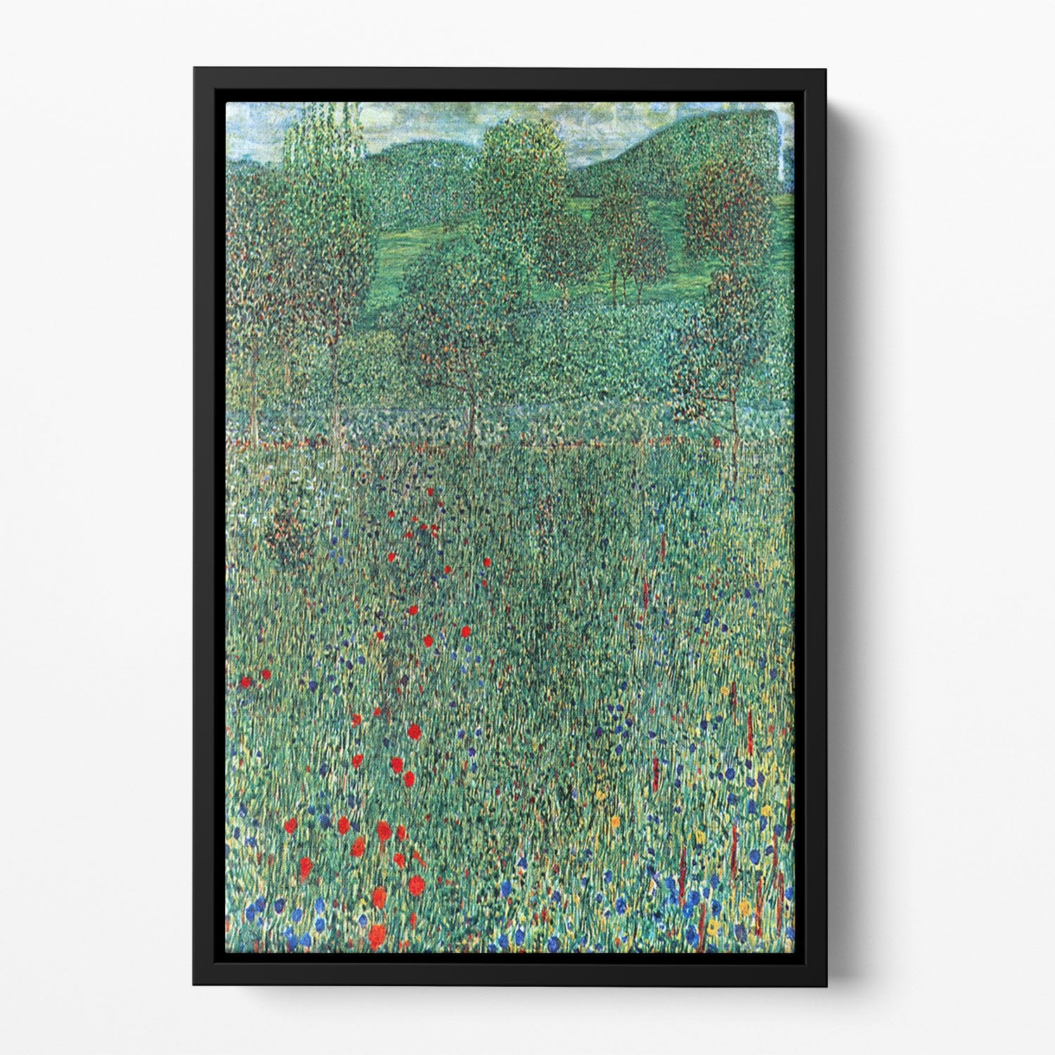 Garden landscape by Klimt Floating Framed Canvas