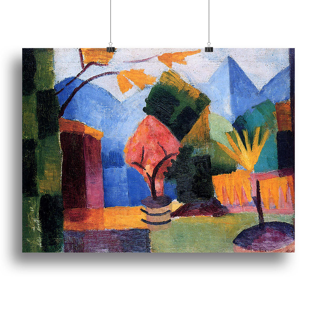 Garden on the lake of Thun by Macke Canvas Print or Poster - Canvas Art Rocks - 2