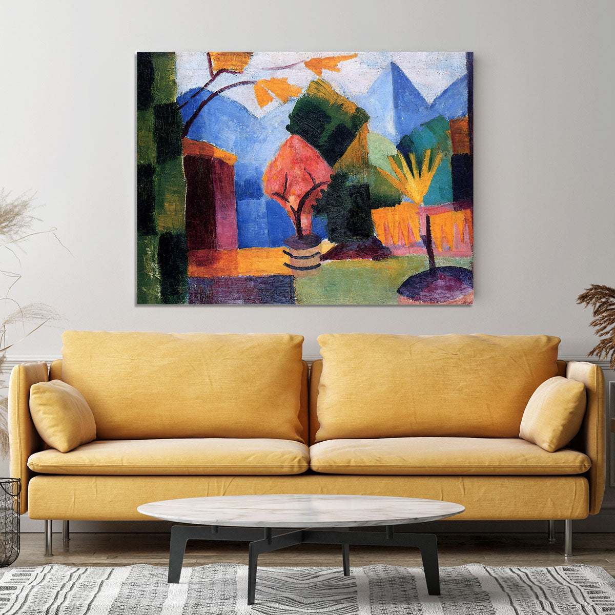 Garden on the lake of Thun by Macke Canvas Print or Poster - Canvas Art Rocks - 4