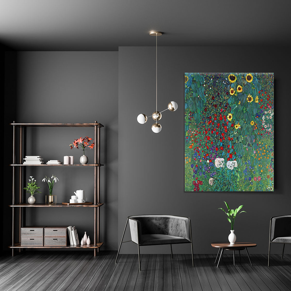 Garden with Crucifix 2 by Klimt Canvas Print or Poster - Canvas Art Rocks - 5