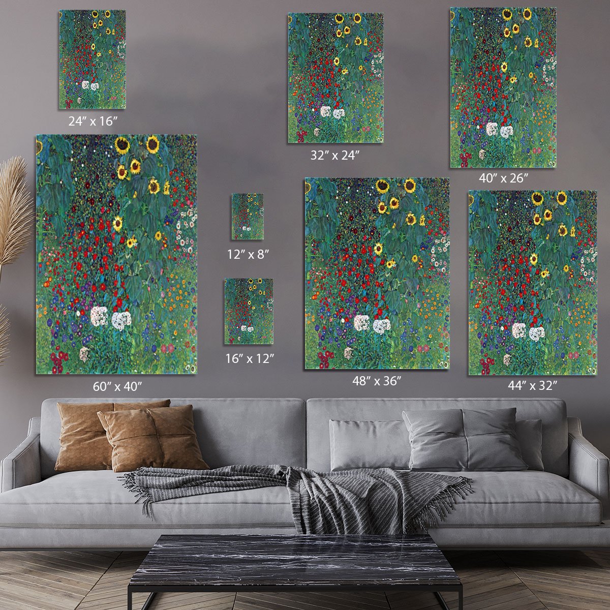 Garden with Crucifix 2 by Klimt Canvas Print or Poster