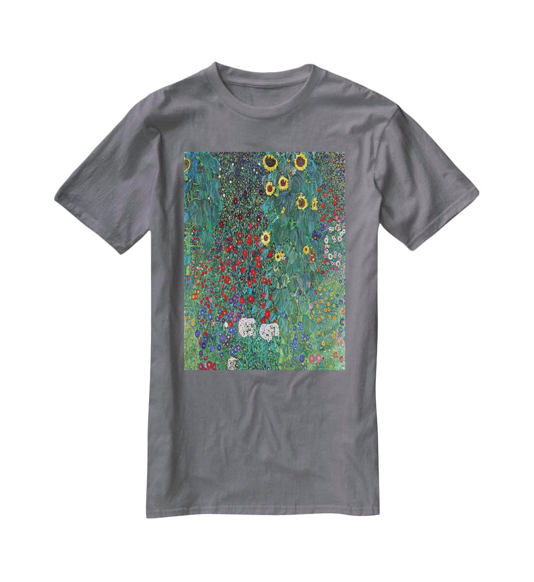 Garden with Crucifix 2 by Klimt T-Shirt - Canvas Art Rocks - 3