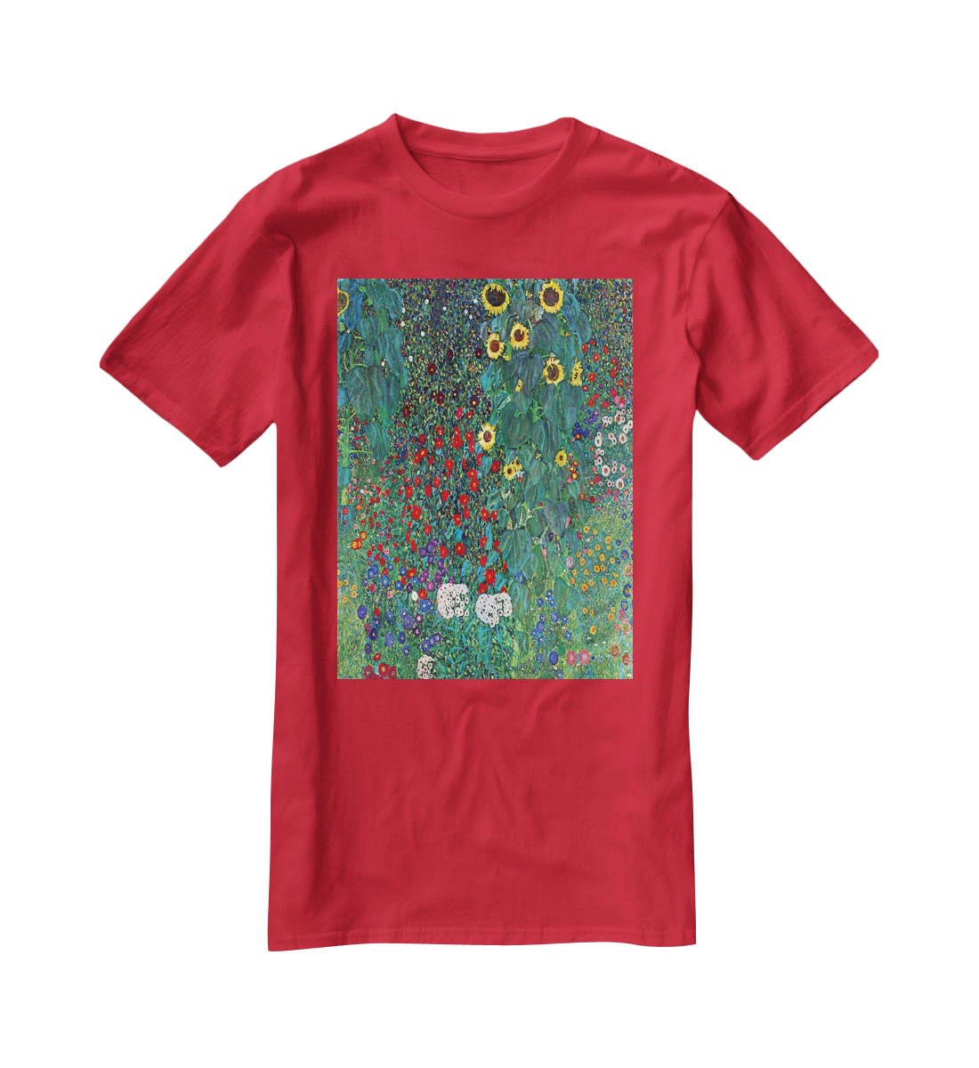 Garden with Crucifix 2 by Klimt T-Shirt - Canvas Art Rocks - 4