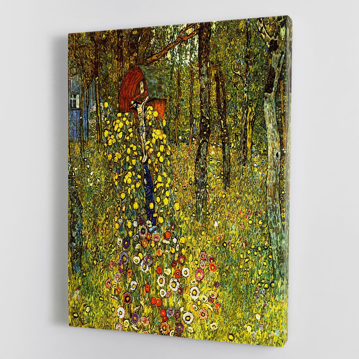 Garden with crucifix by Klimt Canvas Print or Poster