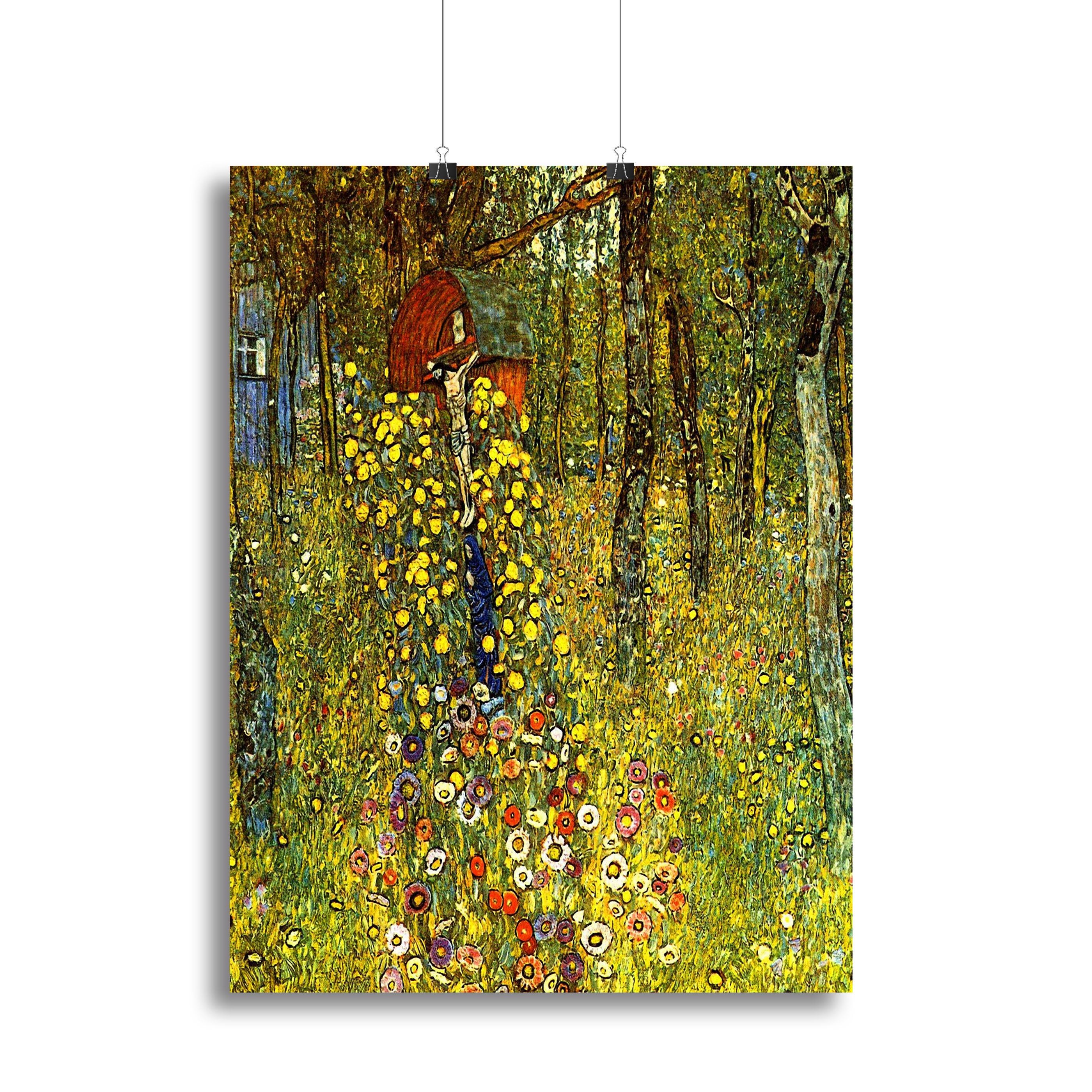 Garden with crucifix by Klimt Canvas Print or Poster