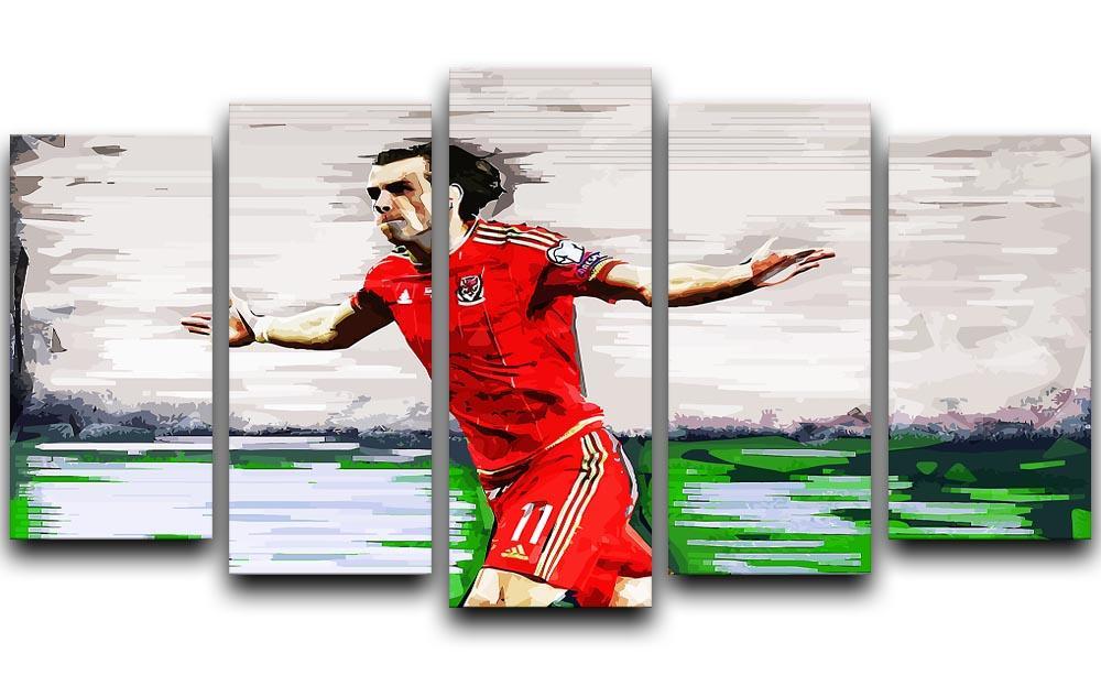 Gareth Bale 5 Split Panel Canvas  - Canvas Art Rocks - 1