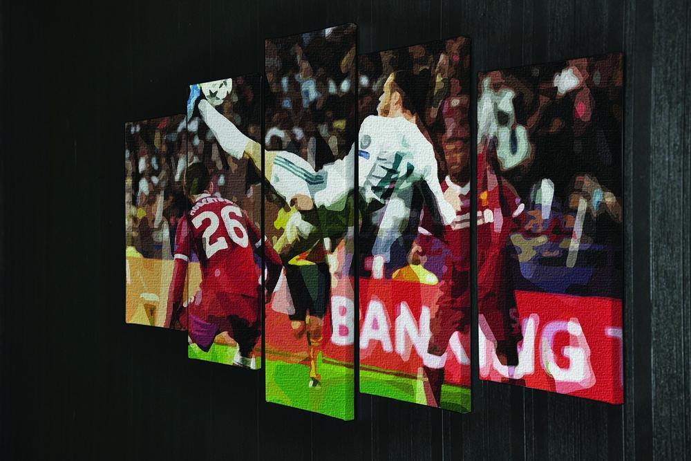 Gareth Bale Overhead Kick 5 Split Panel Canvas - Canvas Art Rocks - 2