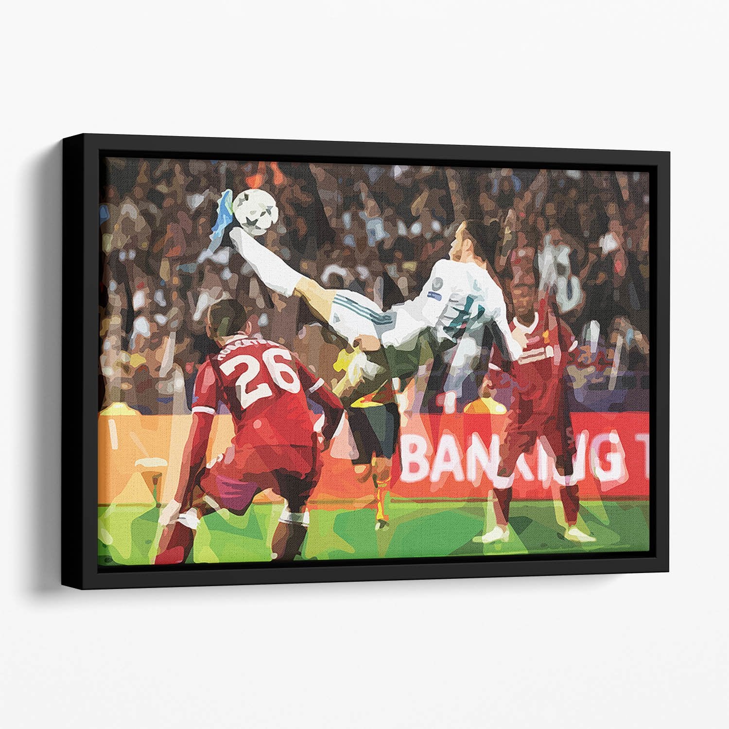 Gareth Bale Overhead Kick Floating Framed Canvas