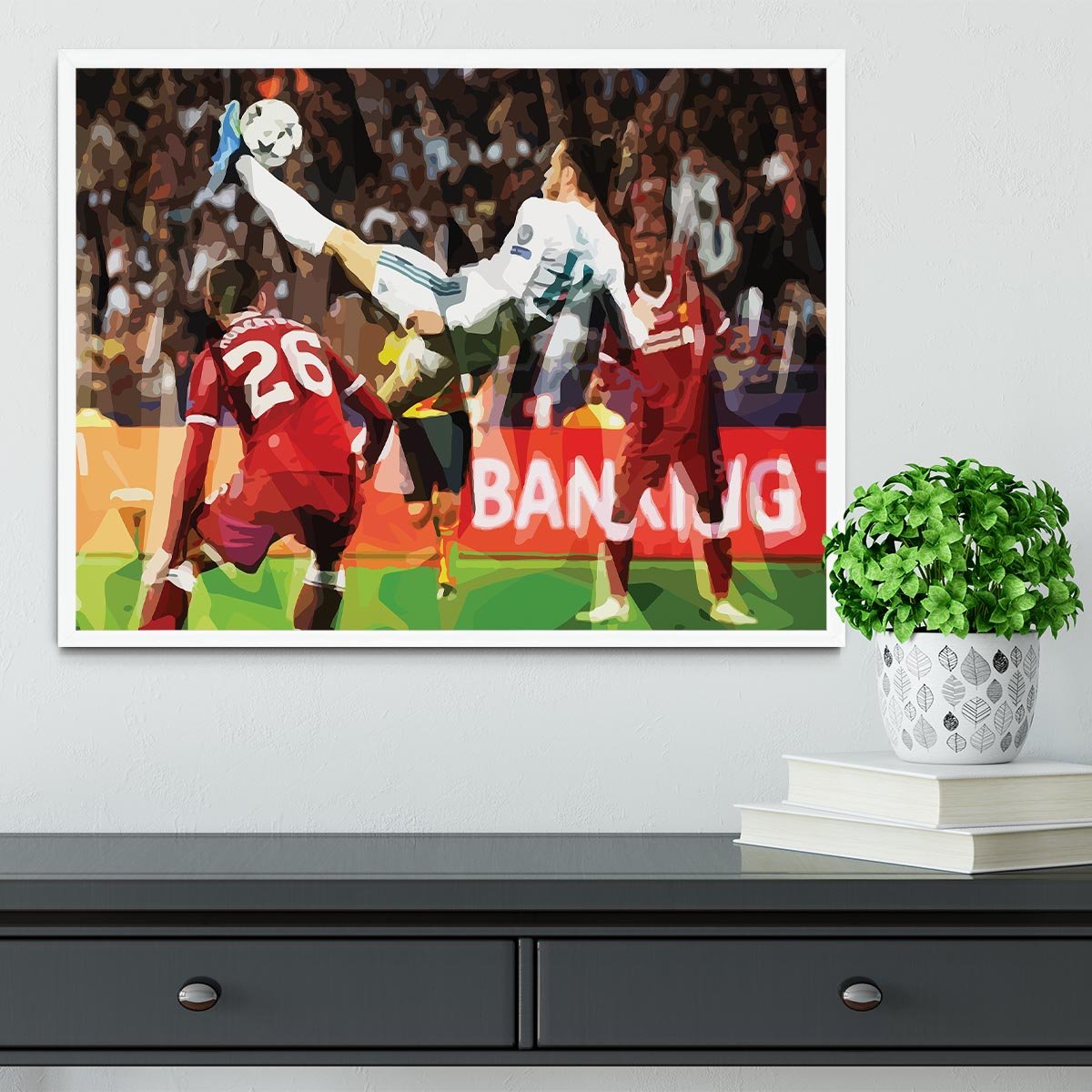 Gareth Bale Overhead Kick Framed Print - Canvas Art Rocks -6