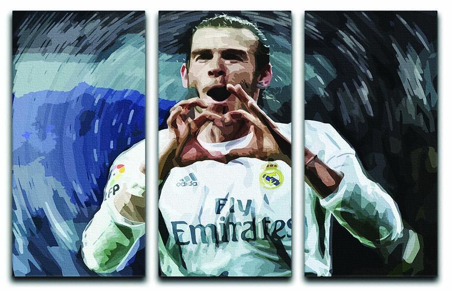 Gareth Bale Real Madrid 3 Split Panel Canvas Print - Canvas Art Rocks - 1