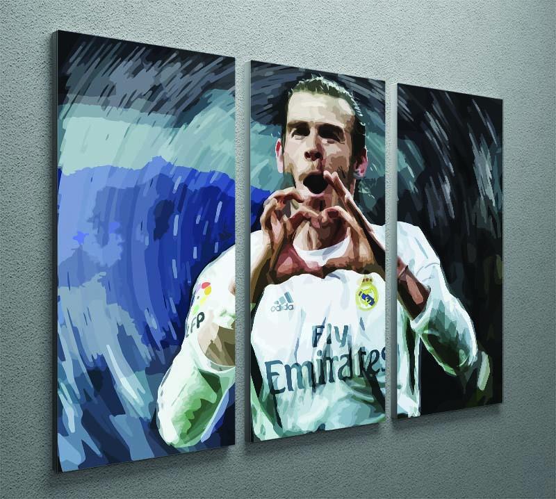 Gareth Bale Real Madrid 3 Split Panel Canvas Print - Canvas Art Rocks - 2