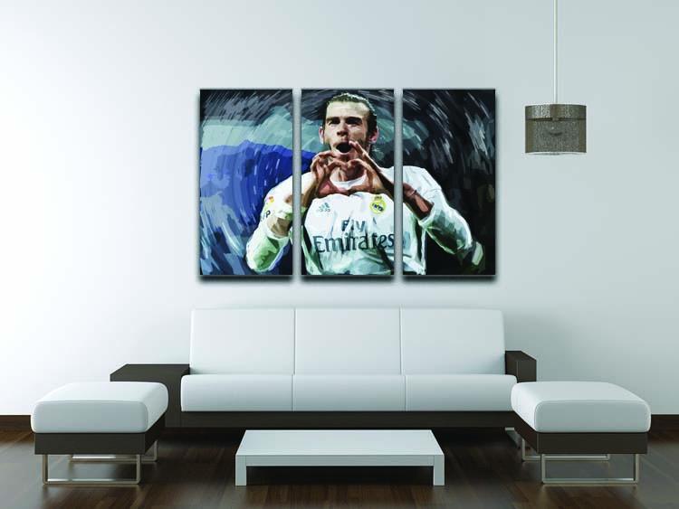 Gareth Bale Real Madrid 3 Split Panel Canvas Print - Canvas Art Rocks - 3