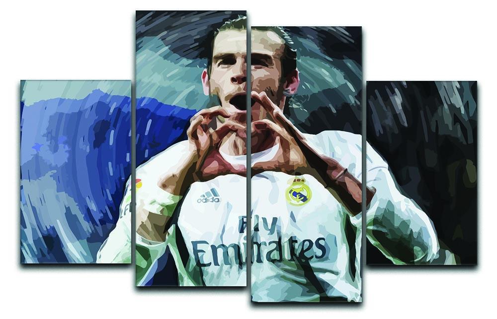 Gareth Bale Real Madrid 4 Split Panel Canvas  - Canvas Art Rocks - 1