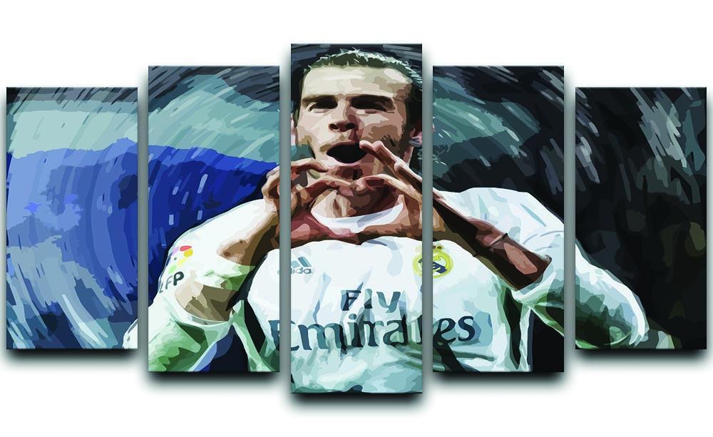 Gareth Bale Real Madrid 5 Split Panel Canvas  - Canvas Art Rocks - 1