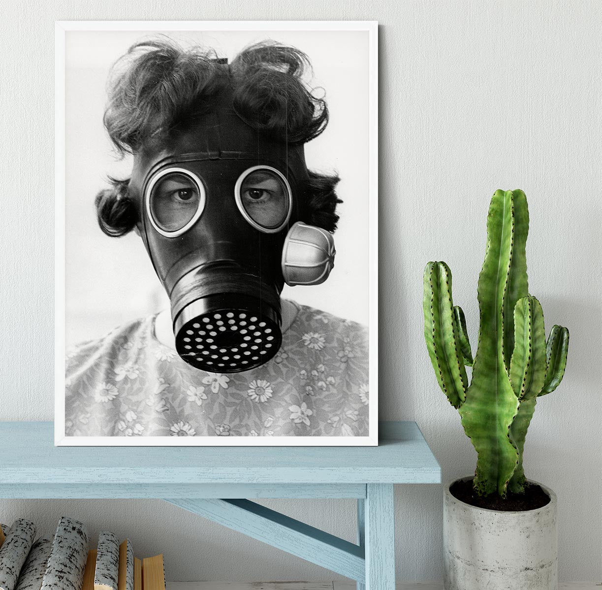 Gas Mask Framed Print - Canvas Art Rocks -6