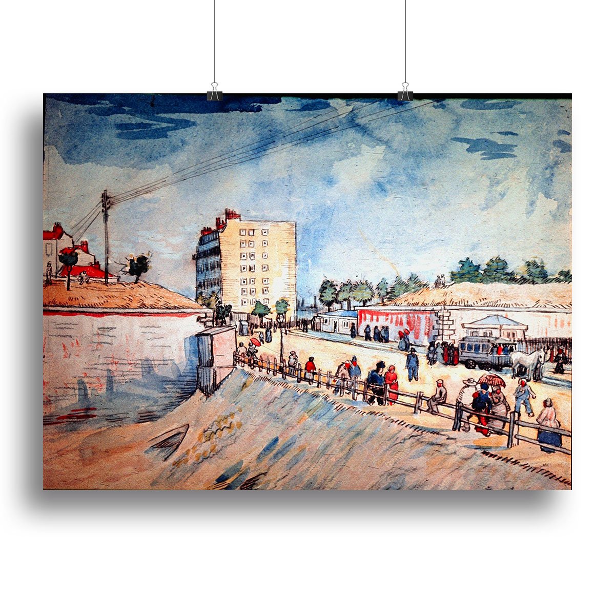 Gate in the Paris Ramparts by Van Gogh Canvas Print or Poster