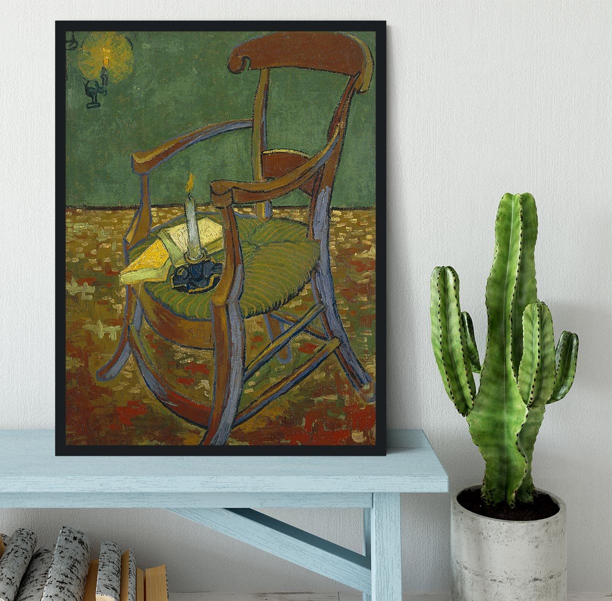 Gauguins chair by Van Gogh Framed Print - Canvas Art Rocks - 2