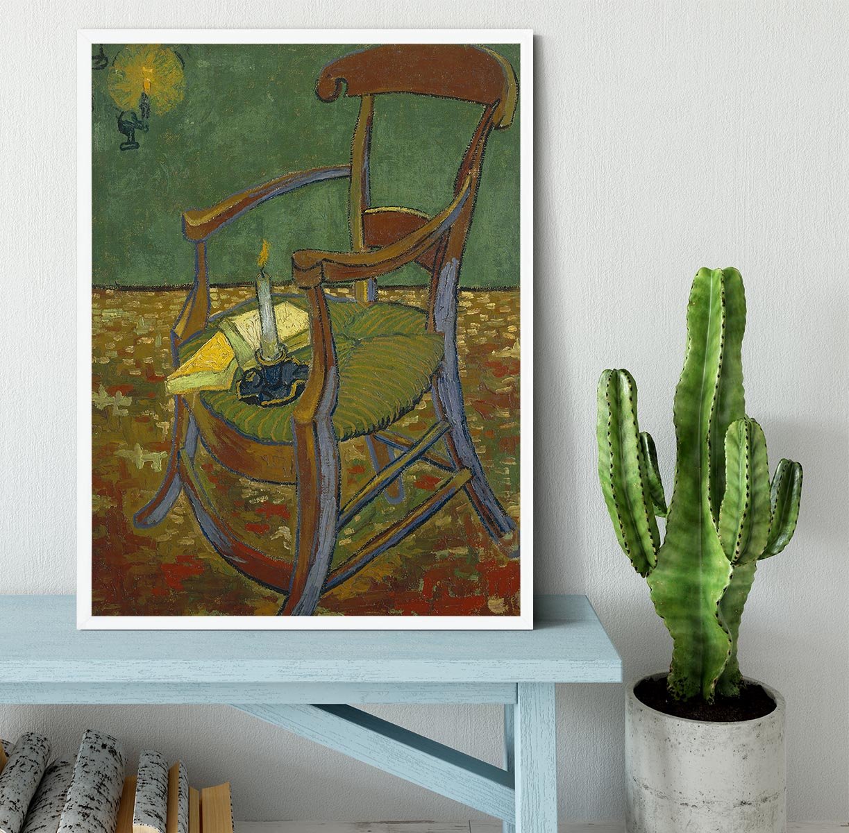 Gauguins chair by Van Gogh Framed Print - Canvas Art Rocks -6