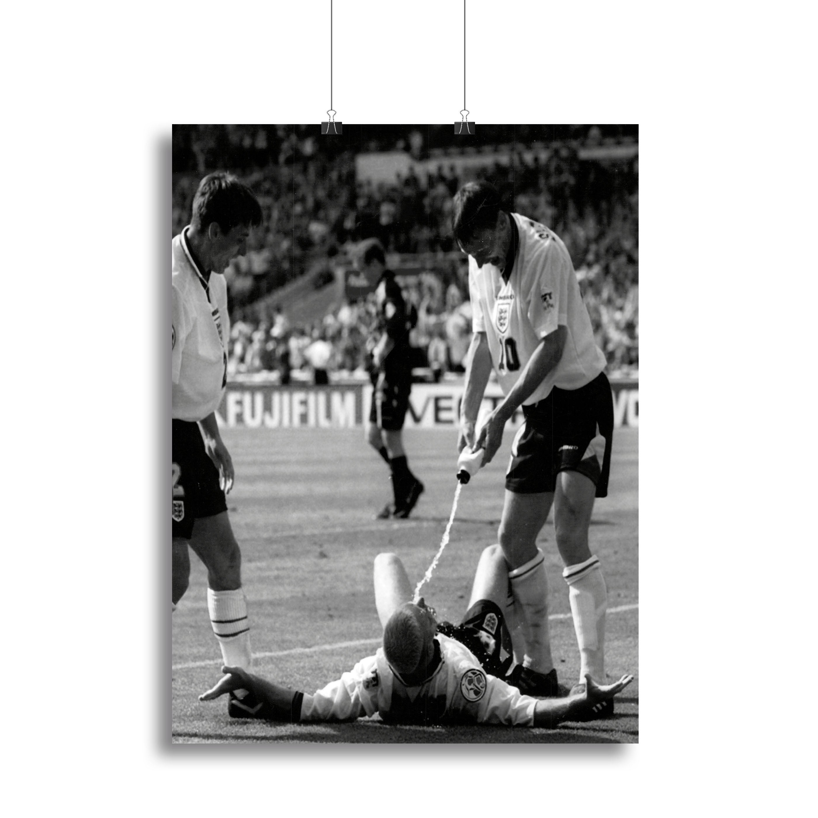 Gazza celebrates Euro 96 qualifiers Canvas Print or Poster - Canvas Art Rocks - 2