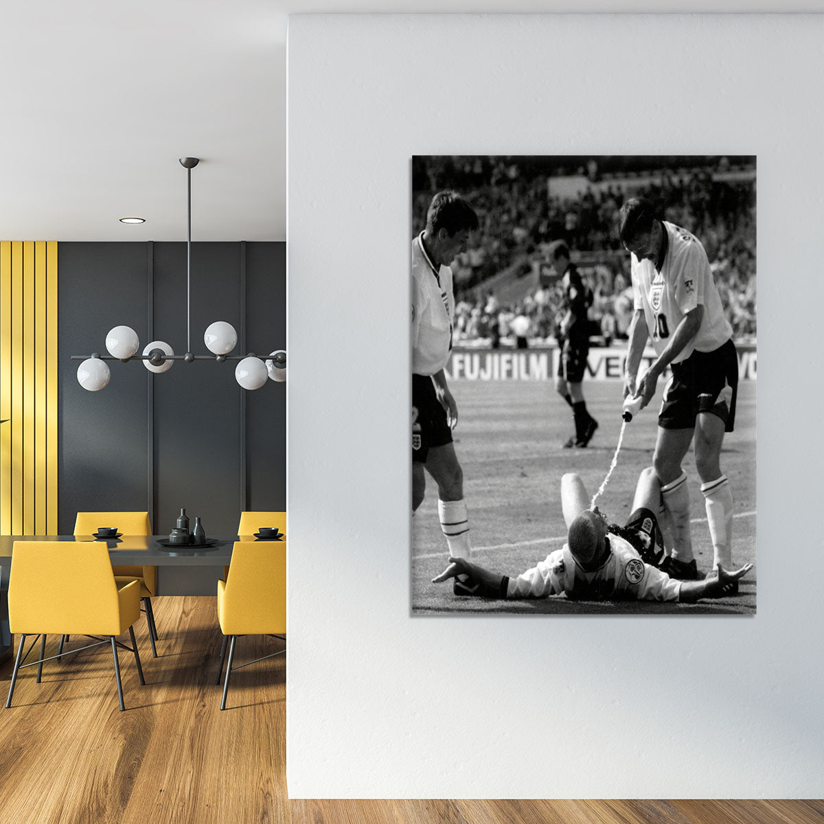 Gazza celebrates Euro 96 qualifiers Canvas Print or Poster - Canvas Art Rocks - 4