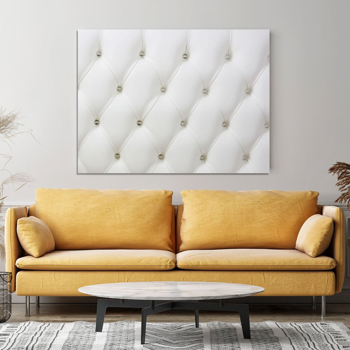 Genuine leather upholstery Canvas Print or Poster