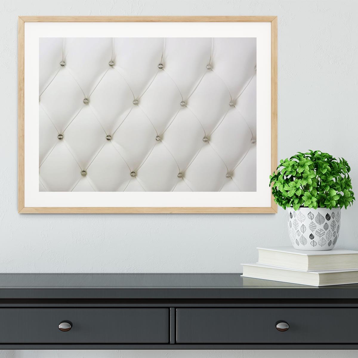 Genuine leather upholstery Framed Print - Canvas Art Rocks - 3